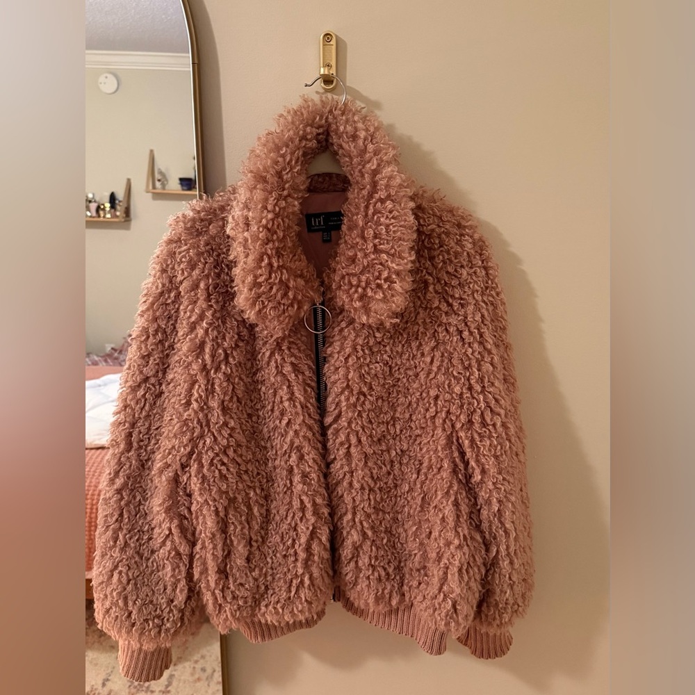 Zara Women's Blush Teddy Jacket